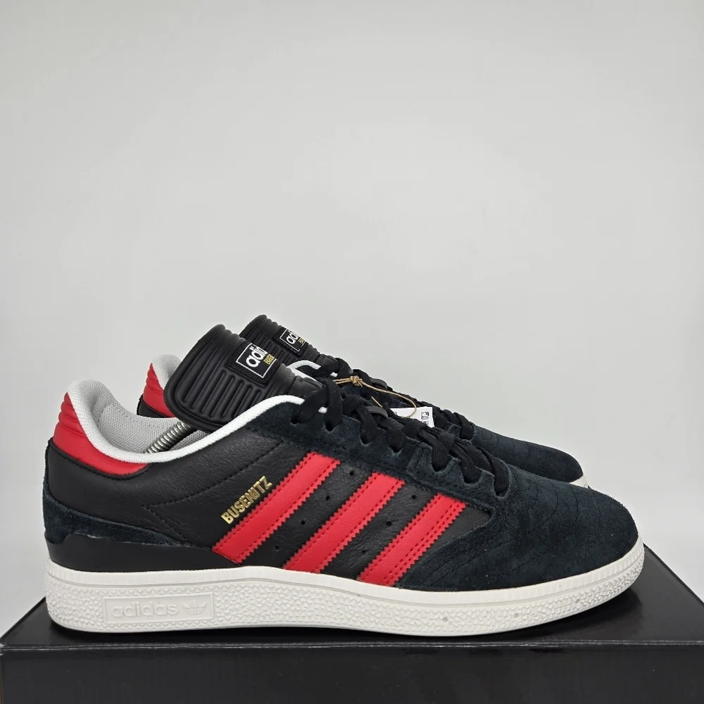 New Adidas Busenitz Pro 'Black Scarlet' Men's Skateboarding Shoes Size 9.5 - Picture 3 of 8